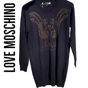 LOVE MOSCHINO Wool Squirrel Sweater Dress